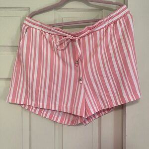 7th Avenue Pink and White Stripe Shorts